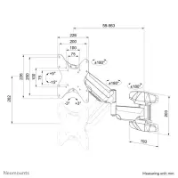 Neomounts WL70-550BL12 telerikinnitus 106,7 cm (42") Must – pilt 26