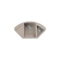 Elleci Elleci EASY CORNER  Number of bowls 2, Granitek, Tortora, Width 105,7 cm, Depth 57,5 cm, 23 cm
