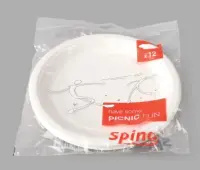 Papptaldrik Spino, valge, D-22 cm, 12tk/ pakis (kogus 2 pakki)
