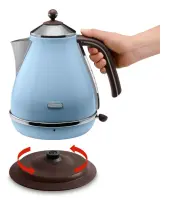 Delonghi | Kettle | KBOV 2001.AZ | Standard | 2000 W | 1.7 L | Stainless steel | 360° rotational base | Azure – pilt 4