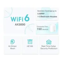 Wireless Router|TP-LINK|Wireless Router|2900 Mbps|Mesh|Wi-Fi 6|3x10/100/1000M|LAN \ WAN ports 3|DHCP|ACPI|Number of antennas 2|DECOX50(1-PACK) – pilt 8