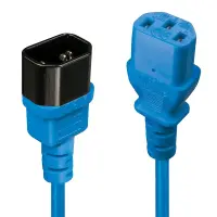 Lindy 30471 toitekaabel Must, Sinine 1 m C14 pistikut C13 pistikut – pilt 3