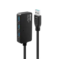 Lindy 43159 jaotur USB 3.2 Gen 1 (3.1 Gen 1) Type-A 5000 Mbit/s Must – pilt 2