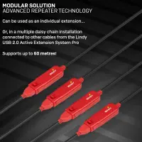 Lindy 42780 USB-kaabel USB 2.0 8 m USB A Must – pilt 15