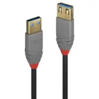 Lindy 36763 USB-kaabel USB 3.2 Gen 1 (3.1 Gen 1) 3 m USB A 5 Gbit/s Must