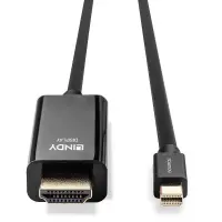 Lindy 36926 videokaabliadapter 1 m HDMI tüüp A (Standard) Mini DisplayPort Must – pilt 9