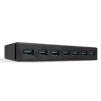 Lindy 43228 jaotur USB 3.2 Gen 1 (3.1 Gen 1) Type-A 5000 Mbit/s Must – pilt 2