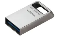 Kingston Technology DataTraveler Micro USB-välkmälu 128 GB USB tüüp A 3.2 Gen 1 (3.1 Gen 1) Hõbe