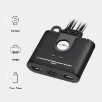 ATEN CS22HF KVM-lüliti Must – pilt 2