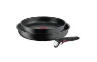 TEFAL | Frypan set | L7649253 Ingenio Ultimate | Frying | Diameter 24/28 cm | Suitable for induction hob | Removable handle | Black