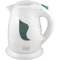 Adler | Kettle | AD 08 | Standard | 850 W | 1 L | Plastic | 360° rotational base | White