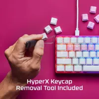 HyperX Rubber Keycaps - Gaming Accessory Kit - Pink (US Layout) Klaviatuurinupp – pilt 9