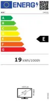 AOC E1 24E1Q PC lamekuvar 60,5 cm (23.8") 1920 x 1080 pikslit Full HD LED Must – pilt 6