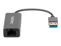 Natec Ethernet Adapter, Cricket USB 3.0, USB 3.0 to RJ45, Black | Natec | Ethernet Adapter Network Card | NNC-1924 Cricket USB 3.0