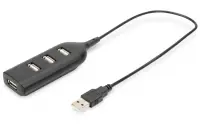 Digitus | USB 2.0 Hub, 4-Port, Bus Powered 4 X USB A/F AT Connected Cable | AB-50001-1 | USB 2.0 Hub