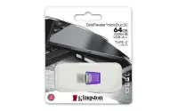 Kingston Technology DataTraveler microDuo 3C USB-välkmälu 64 GB USB Type-A / USB Type-C 3.2 Gen 1 (3.1 Gen 1) Lilla, Roostevaba teras – pilt 13