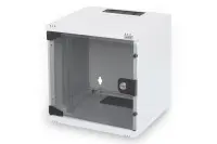 Digitus | 6U Wall Mounting Cabinet | DN-10-05U-1 | Safety class rating IP20; 200° door opening angle; Lockable safety-glass door; 254 mm (10") profile rails mounted on the front side inside of the cabinet, galvanized; 254 mm (10") profile rails are adjustable in depth | 33.0 x 31.2 x 30.0 cm | Grey