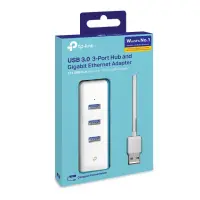 TP-LINK | USB 3.0 3-Port Hub & Gigabit Ethernet Adapter 2 in 1 USB Adapter | UE330