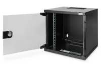 Digitus | Wall Mounting Cabinet | DN-10-06U-B | IP protection class: IP20; Front door: Glass door, single opening; Cabinet type: Wall mounting cabinet; Depth: 300 mm; Load capacity: 30 kg | Black