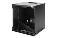 Digitus | Wall Mounting Cabinet | DN-10-06U-B | IP protection class: IP20; Front door: Glass door, single opening; Cabinet type: Wall mounting cabinet; Depth: 300 mm; Load capacity: 30 kg | Black – pilt 3