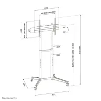 NEOMOUNTS Mobile Floor Stand height adj. – pilt 13