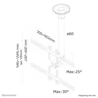 NEOMOUNTS Ceiling Mount 32-60inch black – pilt 2
