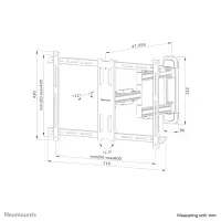 Neomounts WL40S-850BL16 telerikinnitus 177,8 cm (70") Must – pilt 3