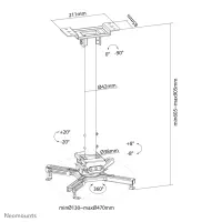 NEOMOUNTS Projector Ceiling Mount height