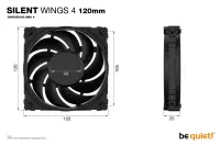 be quiet! SILENT WINGS 4 | 120mm Arvuti korpus Ventilaator 12 cm Must 1 tk