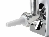 Tristar | VM-4210 Meat Grinder | White | 3 Stainless steel grinding plates, Aluminum grinder head, Aluminum hopper tray, Sausage stuffer, Kubbe attachment, Sausage accessory, Stainless steel blade – pilt 3