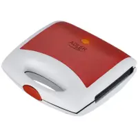 Sandwich maker Adler AD 3020 Red, 750 W, Number of plates 1, Number of sandwiches 2