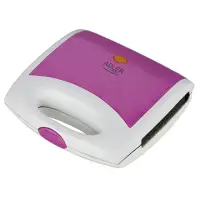Sandwich maker Adler AD 3020 Violet, 750 W, Number of plates 1, Number of sandwiches 2