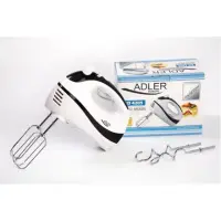 Adler | Mixer | AD 4205 b | Hand Mixer | 300 W | Number of speeds 5 | Turbo mode | White/Black – pilt 2