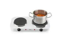 Tristar | Free standing table hob | KP-6245 | Number of burners/cooking zones 2 | Rotary | Electric | White – pilt 3