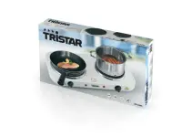 Tristar | Free standing table hob | KP-6245 | Number of burners/cooking zones 2 | Rotary | Electric | White – pilt 4