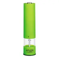 Adler AD 4435 Pepper mill, Ceramic quern, Green Adler Adler AD 4435  Pepper mill, Housing material Plastic, 4x batteries type AA, Grinding thickness control, Green