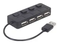 GEMBIRD USB 2.0 4-port hub with switches