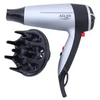 Hair Dryer Adler Hair Dryer AD 2239 2000 W, Number of temperature settings 3, Diffuser nozzle, White/Black
