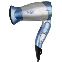 Adler Hair dryer AD 223 bl Foldable handle, Motor type DC, 1300 W, Blue/Silver