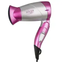 Adler Hair Dryer AD 223 pi 1300 W, Number of temperature settings 1, Pink/Silver