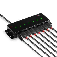 Lindy 42794 jaotur USB 2.0 Type-B 480 Mbit/s Must