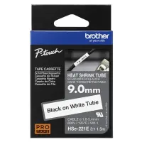 Brother | Heat shrink tube tape HSe-221E | Black on White – pilt 2