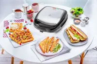 TEFAL | Sandwich Maker | SW341D12 Snack Time | 700 W | Number of plates 2 | Stainless Steel/Black
