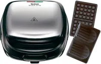 TEFAL | Sandwich Maker | SW341D12 Snack Time | 700 W | Number of plates 2 | Stainless Steel/Black