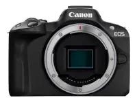 Canon | EOS R50 Mirrorless Camera Body (SIP) | Megapixel 24.2 MP | Image stabilizer | ISO sensitivity (max) 32000 | Display diagonal 2.95 " | Wi-Fi | Video recording | Automatic, manual | CMOS | Black – pilt 4