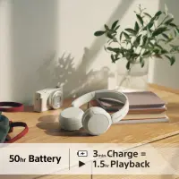 Sony | Wireless Headphones | WH-CH520 | Wireless | On-Ear | Microphone | White | Noise canceling | Wireless