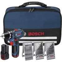 Bosch Cordless Drill GSR 12V-15 12 V, 1.5 Ah, Li-Ion, Batteries included 2 pc(s), + 39 accessories tool kit + Bag