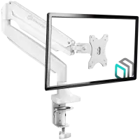 ONKRON Monitor Desk Mount for 13 to 32-Inch LED LCD Flat Monitors up to 9 kg, White