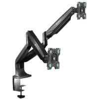 ONKRON Dual Monitor Desk Mount Stand for 13 to 32-Inch LCD LED Monitors up to 9 kg, Black