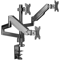 ONKRON Triple Monitor Desk Mount Stand for 13-32-Inch LCD LED Screens up to 8 kg, Black